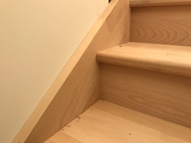 Staircase made with European Beech. (Staircase made by third party).